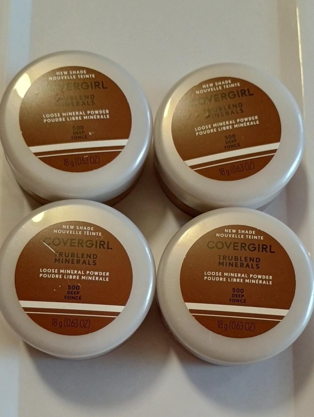 4 x CoverGirl TruBlend Minerals Foundation Loose Powder 500 Deep